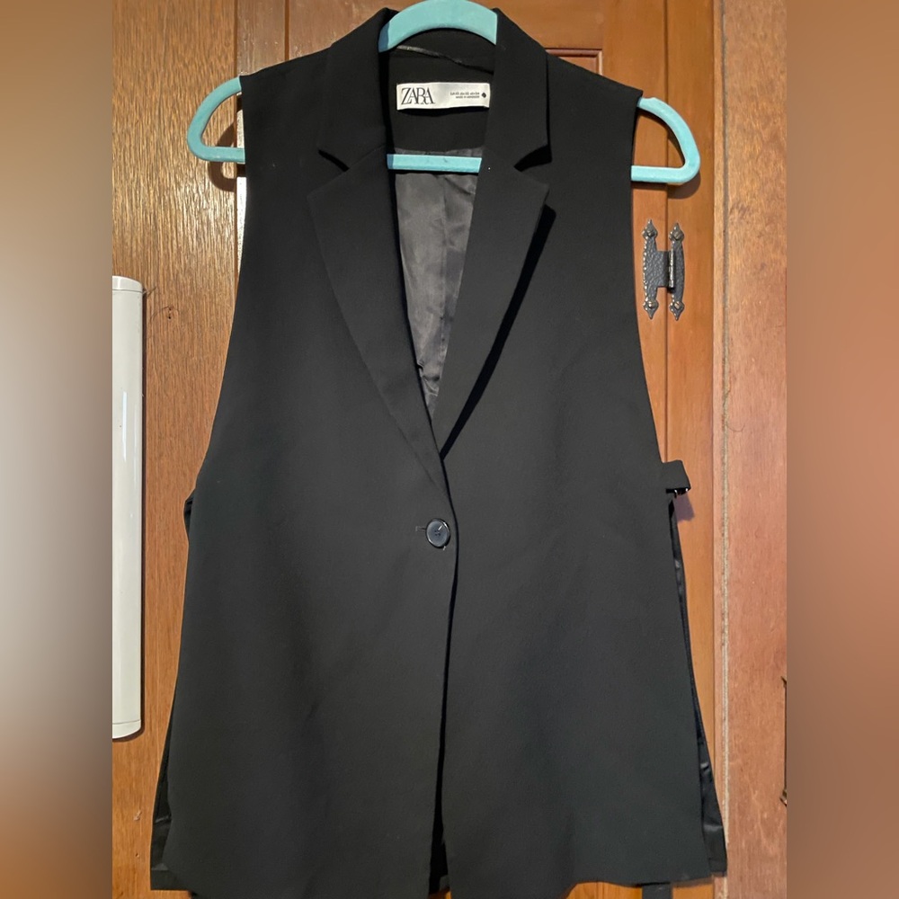 Zara Black Blazer Vest